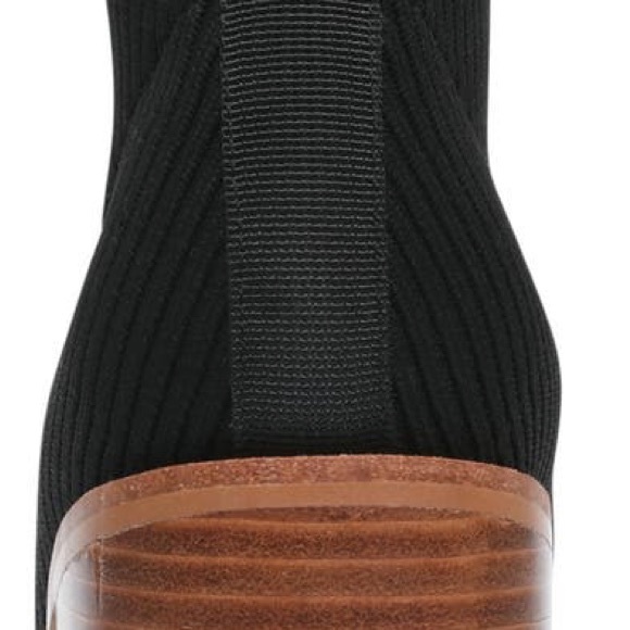 Steven by Steve Madden Nara Stacked Heel Knit Sock Bootie in Black Size 4 - Picture 4 of 14